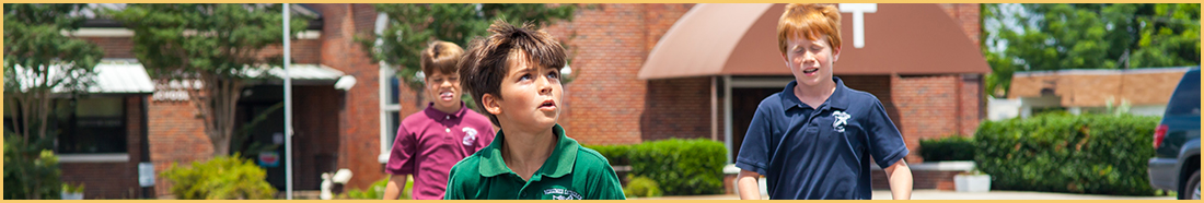 Students walking together outside