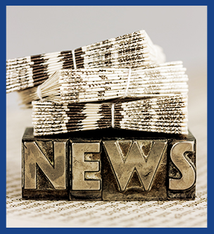 Blocks forming the word news